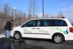 Automobile à l'usine de biométhanisation de Saint-Hyacinthe