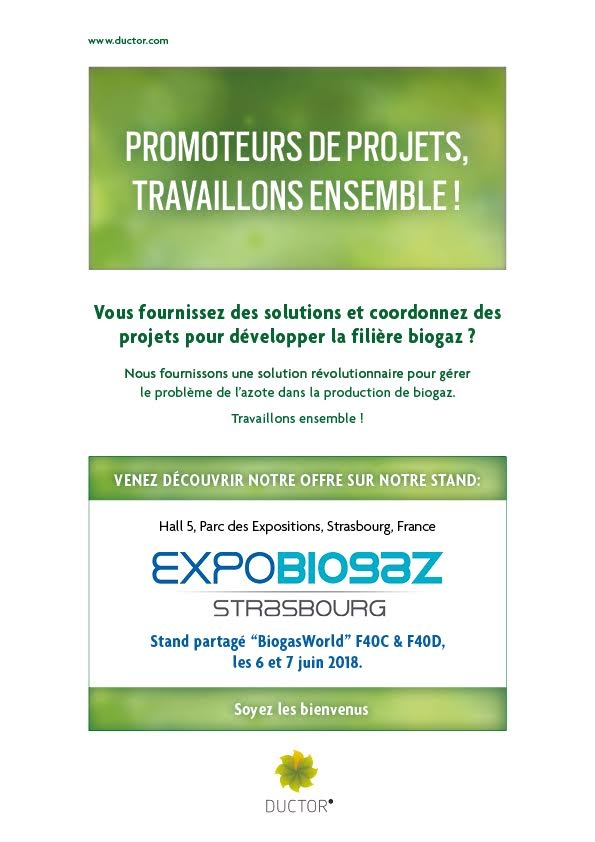 Ductor recherche des développeurs de projet à Expobiogaz